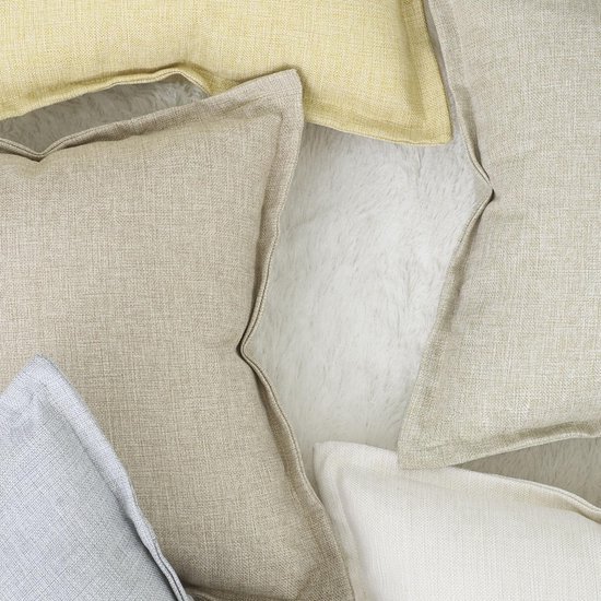 Unyqoos® Set van twee stijlvolle kussenslopen in taupe voor een rustieke uitstraling