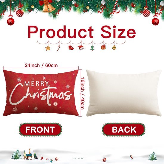 Unyqoos® Kerstkussensloop met Sneeuwvlokkenmotief voor Stijlvolle Feestdecoratie
