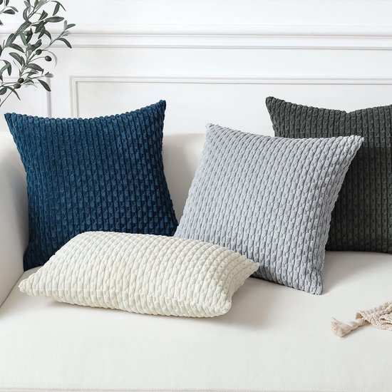 Unyqoos® Set van 2 Luxe Corduroy Kussenslopen voor Stijlvolle Huisdecoratie