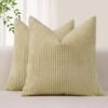 Unyqoos® Set van 2 zachte corduroy kussenslopen voor woonkamer en slaapkamer