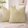 Unyqoos® Set van 2 zachte corduroy kussenslopen voor woonkamer en slaapkamer