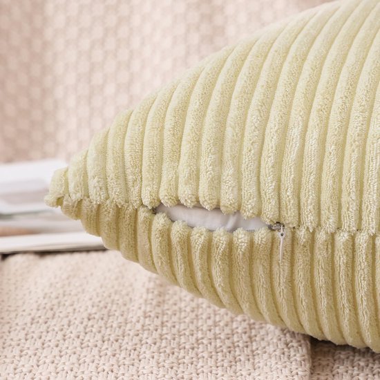 Unyqoos® Set van 2 zachte corduroy kussenslopen voor woonkamer en slaapkamer