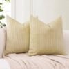 Unyqoos® Set van 2 zachte corduroy kussenslopen voor woonkamer en slaapkamer