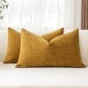 Unyqoos® Set van twee zachte chenille kussenhoezen voor stijlvolle woondecoratie