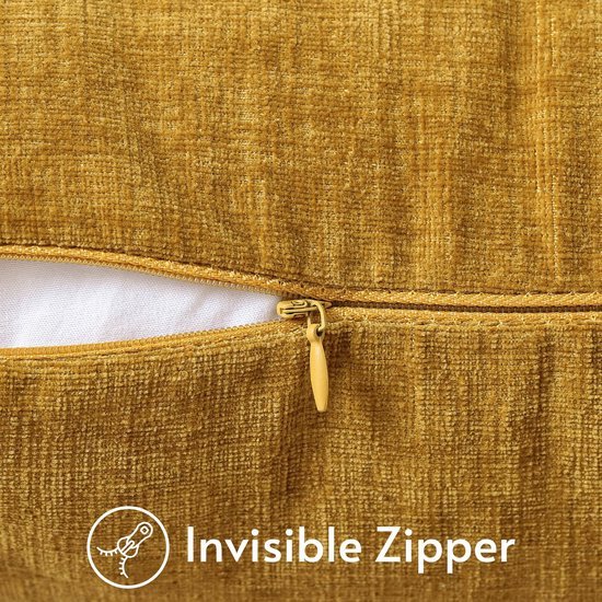 Unyqoos® Set van twee zachte chenille kussenhoezen voor stijlvolle woondecoratie