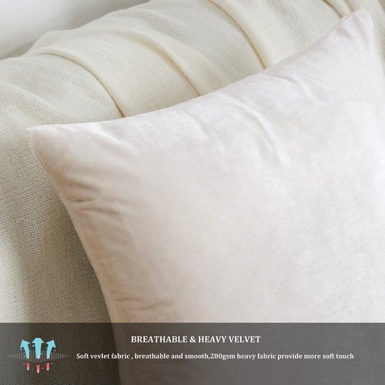 Unyqoos® Set van 2 elegante fluwelen kussenhoezen voor huis en auto