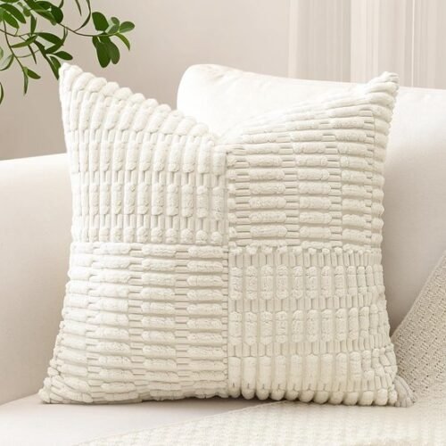 Unyqoos® Decoratieve kussensloop van corduroy met elegante gestreepte textuur en verborgen rits