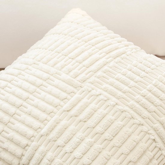 Unyqoos® Decoratieve kussensloop van corduroy met elegante gestreepte textuur en verborgen rits