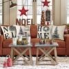Unyqoos® Set van 4 decoratieve kussenhoezen met kerstthema voor huisdecoratie