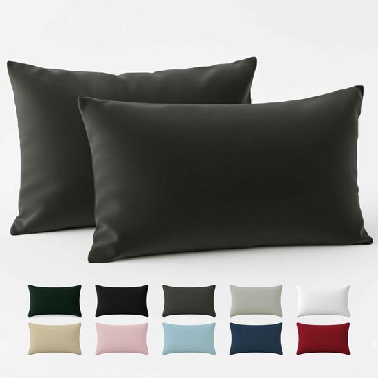 550x550-39791.jpg Unyqoos® Set van Twee Antraciete Kussenslopen van 50 x 70 cm in Hoogwaardig Katoen