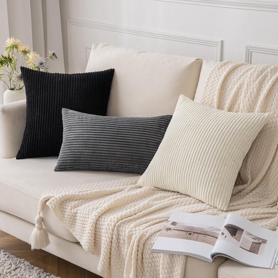Unyqoos® Ultra Zachte Corduroy Kussenslopen Set van 2 voor Stijlvolle Interieurdecoratie, 45 x 45 cm