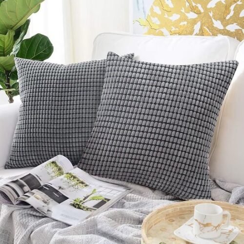 Unyqoos® Set van twee zachte kussenhoezen in fluweel voor decoratief gebruik