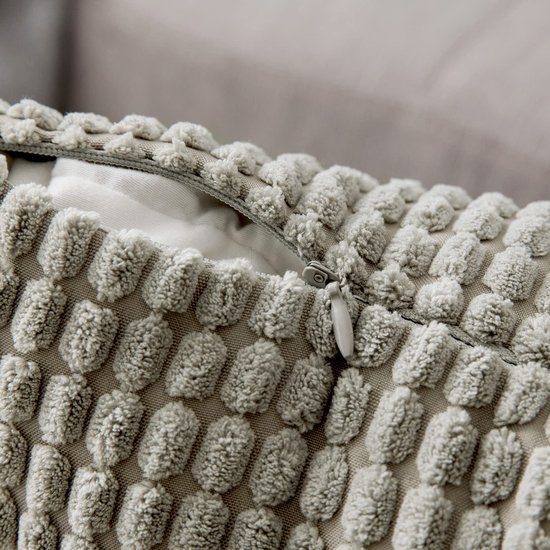 Unyqoos® Zachte en stijlvolle lichtgrijze kussenslopen van corduroy voor uw interieur