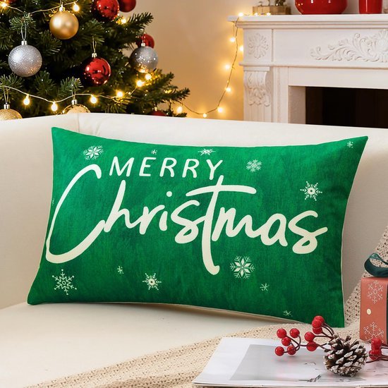 Unyqoos® Kerstkussensloop met Sneeuwvlokken in Warme Kleuren voor Sfeervolle Woonkamer