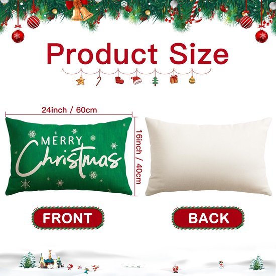 Unyqoos® Kerstkussensloop met Sneeuwvlokken in Warme Kleuren voor Sfeervolle Woonkamer