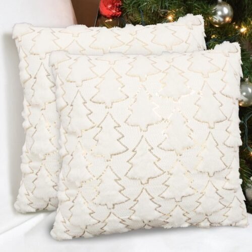 550x550-39901.jpg Unyqoos® Set van 2 decoratieve kussenslopen met kerstboomdesign voor huisdecoratie