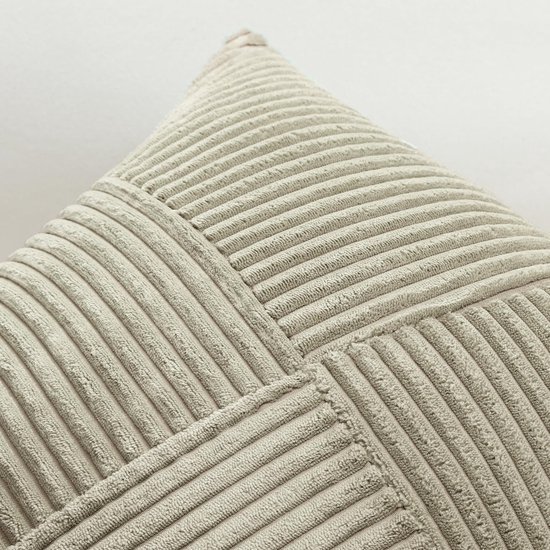 Unyqoos® Decoratieve corduroy kussensloop met gestreept patroon voor huis en tuin
