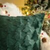 Unyqoos® Set van twee zachte fluwelen kussenslopen met kerstboom motief 40x40 cm