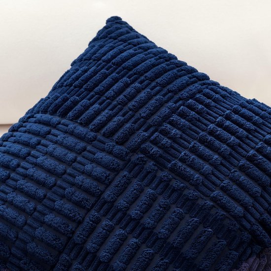 Unyqoos® Set van 2 zachte corduroy kussenslopen met gestreept patroon voor interieurdecoratie