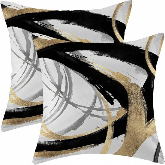 Unyqoos® Abstracte fluwelen kussenslopen 40x40 cm voor moderne woonkamer decoratie