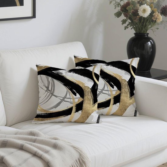 Unyqoos® Abstracte fluwelen kussenslopen 40x40 cm voor moderne woonkamer decoratie