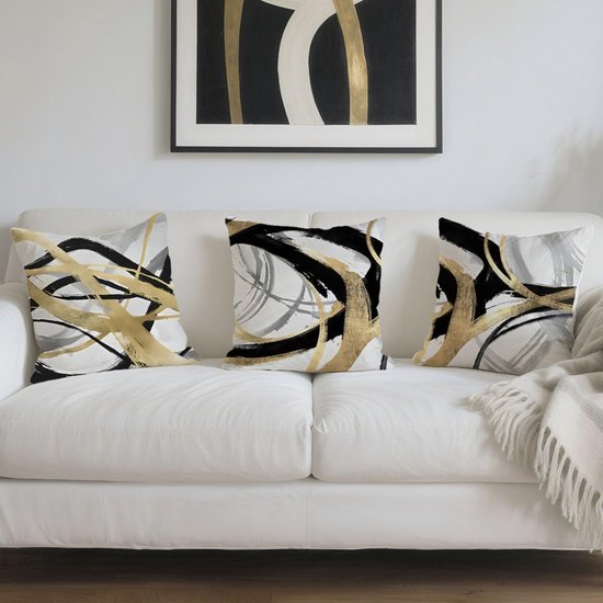 Unyqoos® Abstracte fluwelen kussenslopen 40x40 cm voor moderne woonkamer decoratie