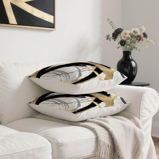 Unyqoos® Abstracte fluwelen kussenslopen 40x40 cm voor moderne woonkamer decoratie