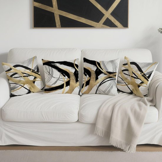 Unyqoos® Abstracte fluwelen kussenslopen 40x40 cm voor moderne woonkamer decoratie