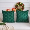 Unyqoos® Set van 2 fluwelen kerstkussenslopen met dennenbomenmotief voor winterdecoratie