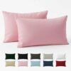 550x550-40054.jpg Unyqoos® Set van 2 ademende roze kussenslopen 40x70 cm van katoen
