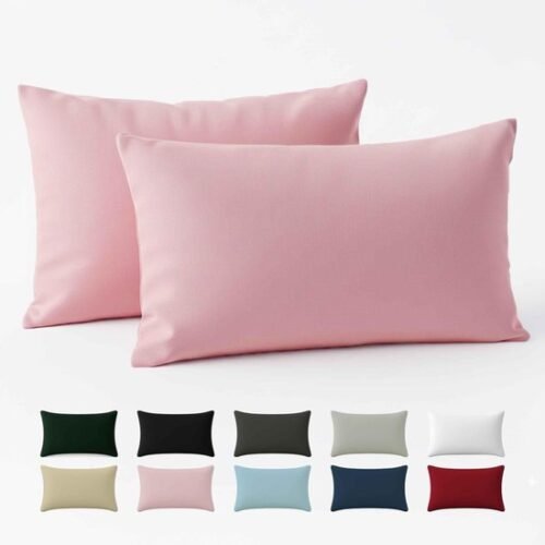Unyqoos® Set van 2 ademende roze kussenslopen 40x70 cm van katoen