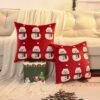 Unyqoos® Set van 2 fluwelen kussenhoezen met kerstmotief voor sfeervolle decoratie