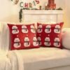 Unyqoos® Set van 2 fluwelen kussenhoezen met kerstmotief voor sfeervolle decoratie