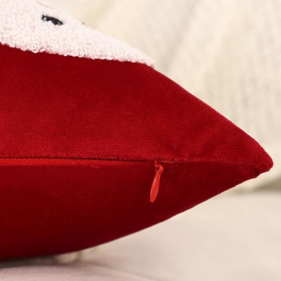 Unyqoos® Set van 2 fluwelen kussenhoezen met kerstmotief voor sfeervolle decoratie