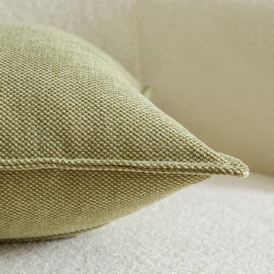 Unyqoos® Set van twee zachte lichtgroene kussenhoezen voor moderne woondecoratie