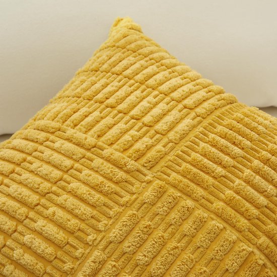 Unyqoos® Set van twee zachte corduroy kussenhoezen met gestreept patroon voor woondecoratie