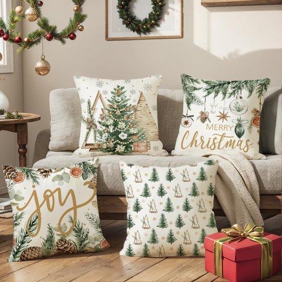 550x550-40141.jpg Unyqoos® Set van 4 decoratieve kussenslopen voor sfeervolle kerstversiering
