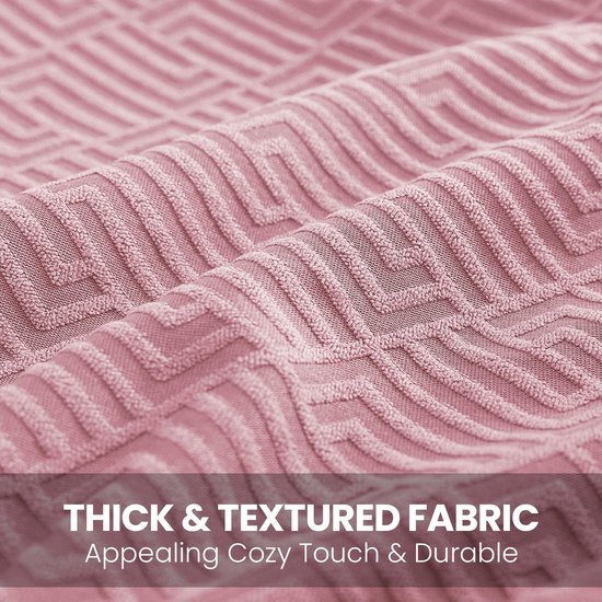 Unyqoos® Set van twee stijlvolle roze kussenhoezen met verborgen ritssluiting en geometrisch design