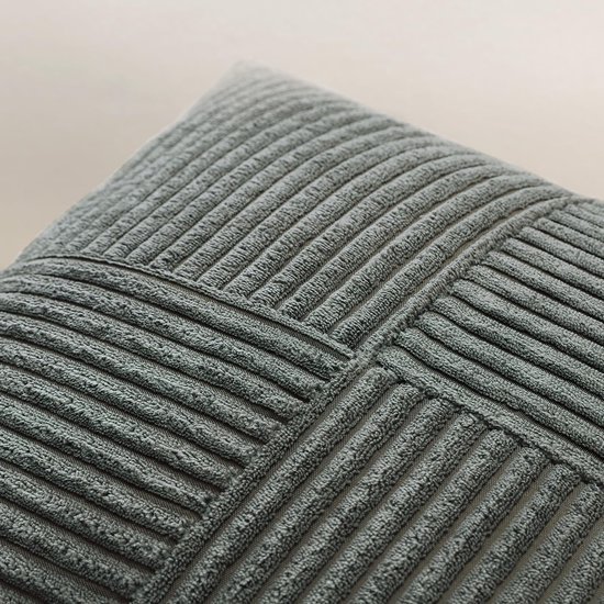 Unyqoos® Set van 2 decoratieve kussenslopen met streeppatroon voor een stijlvolle wooninrichting