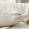 Unyqoos® Kussensloop Set van 2 in Zacht Corduroy Fluweel, 40 x 40 cm, Crèmekleurig Design voor Woon- en Slaapkamer