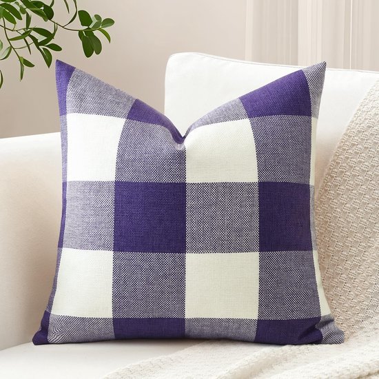 Unyqoos® Stijlvolle paarse kussenhoes van zacht polyester voor woonkamer en slaapkamer