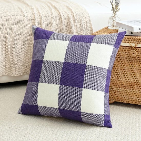 Unyqoos® Stijlvolle paarse kussenhoes van zacht polyester voor woonkamer en slaapkamer