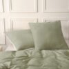 Unyqoos® Set van twee vintagegroene kussenslopen in katoen met ritssluiting