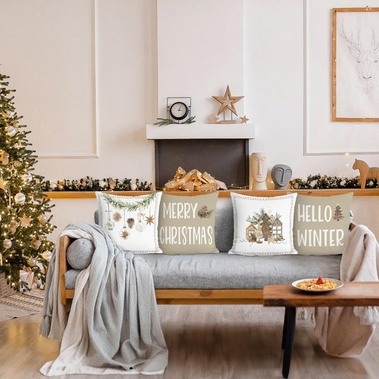 550x550-40341.jpg Unyqoos® Set van 4 decoratieve kerst kussenslopen met feestelijke wintermotieven