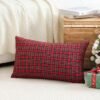 Unyqoos® Decoratieve tartan kussenhoes voor bank en slaapkamer in rood 30x50 cm
