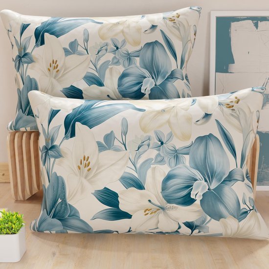 Unyqoos® Set van twee decoratieve kussenhoezen van zachte microvezel voor bank