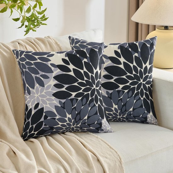 550x550-40371.jpg Unyqoos® Kleurige Linnen Kussenslopen met Abstract Dahlia Bloemenpatroon voor Herfstdecoratie, Set van 2, 45x45 cm