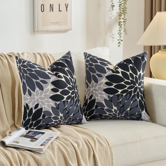 550x550-40375.jpg Unyqoos® Kleurige Linnen Kussenslopen met Abstract Dahlia Bloemenpatroon voor Herfstdecoratie, Set van 2, 45x45 cm