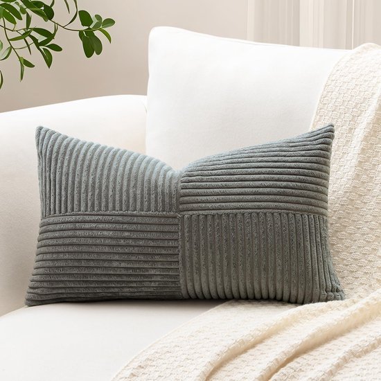 Unyqoos® Zachte corduroy kussensloop met verborgen ritssluiting voor stijlvol interieur