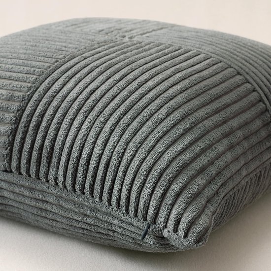 Unyqoos® Zachte corduroy kussensloop met verborgen ritssluiting voor stijlvol interieur